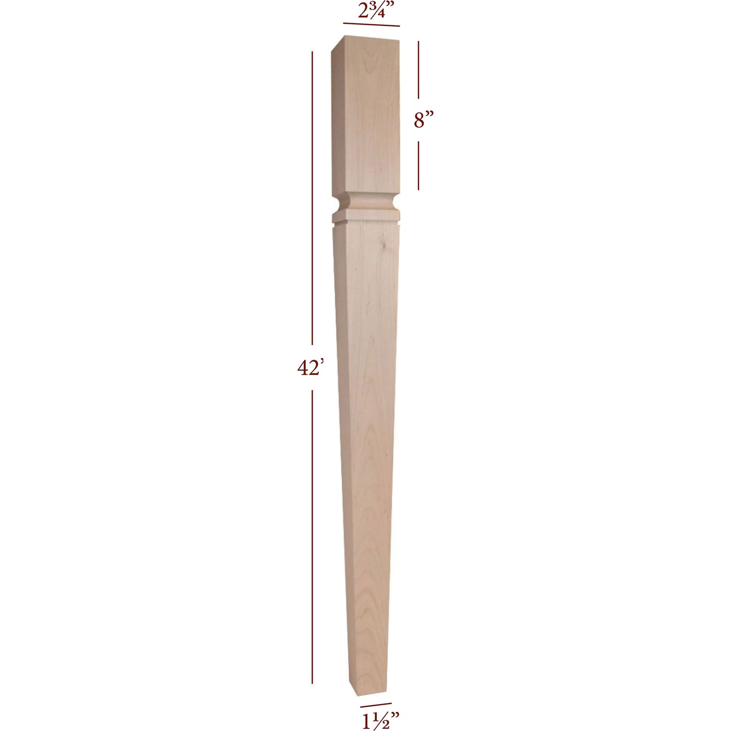 Slender Tapered Mission Bar Leg