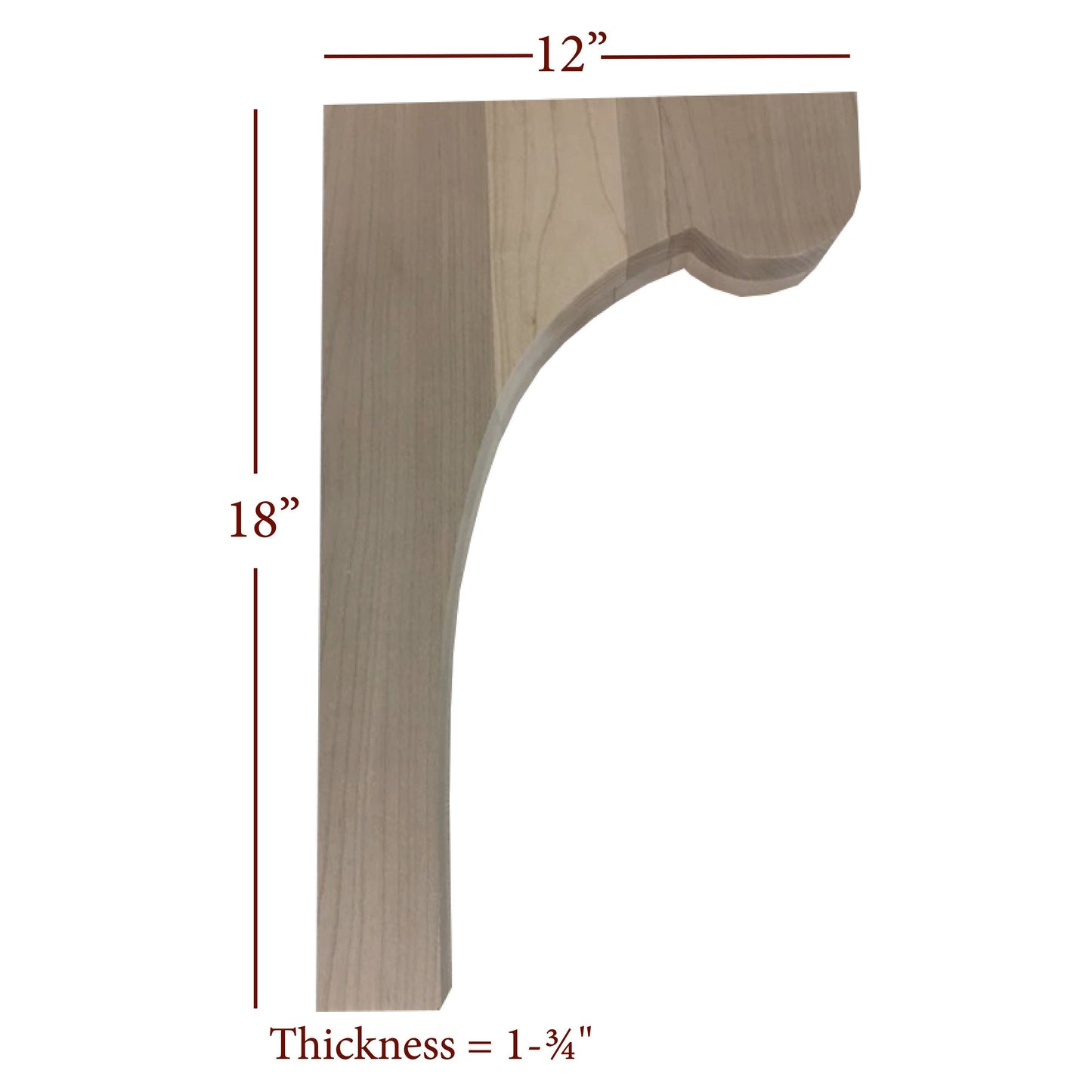Bridge to Hutch Solid Wood Cove Bar Bracket