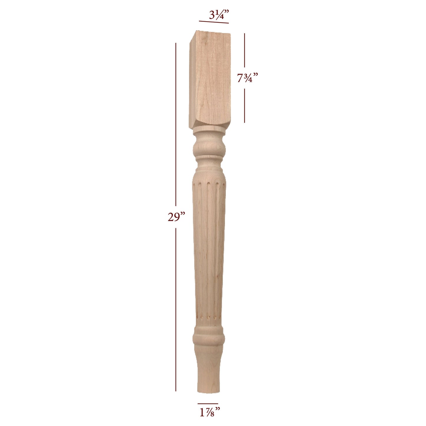 Harvest Farm Fluted Dining Table Leg