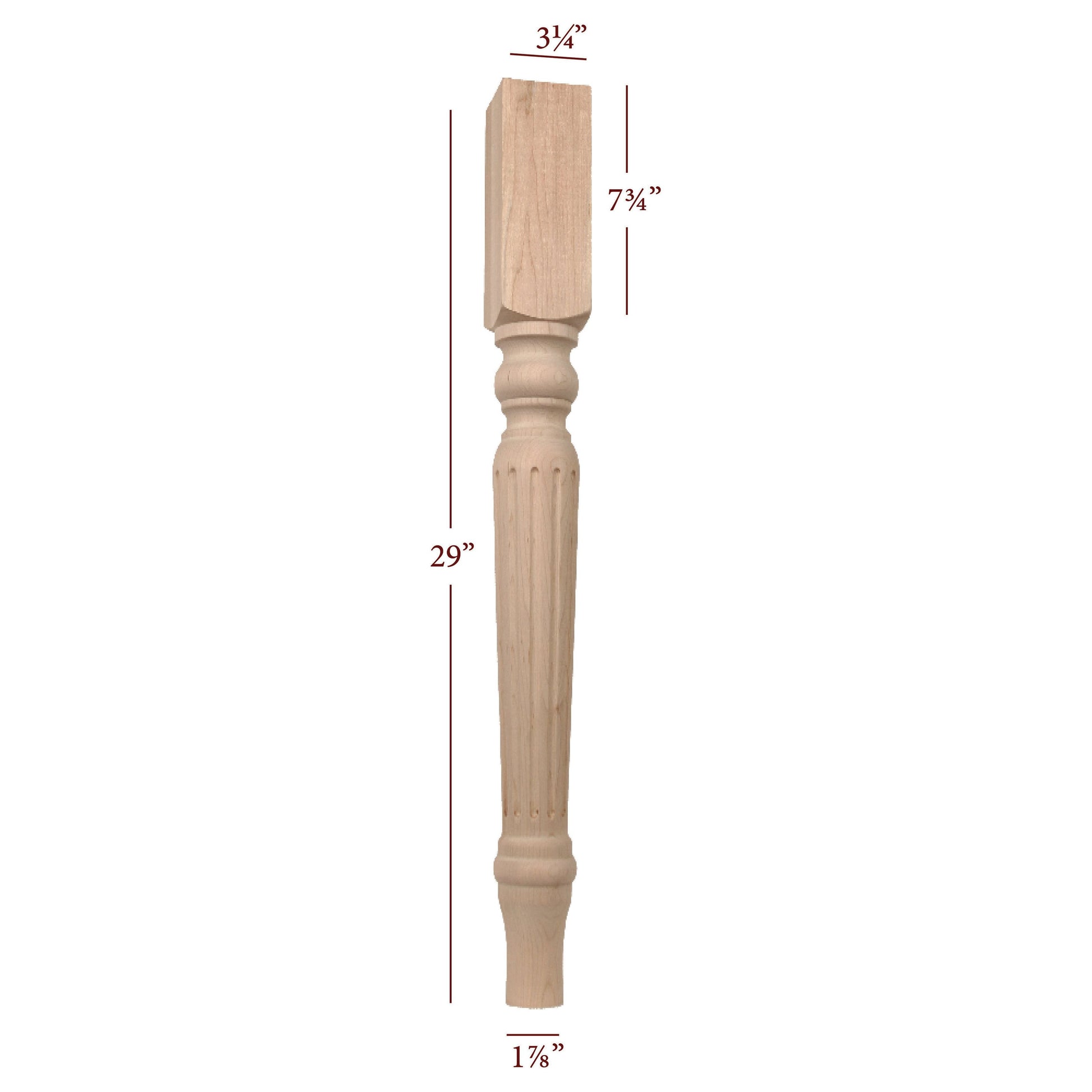 Harvest Farm Fluted Dining Table Leg