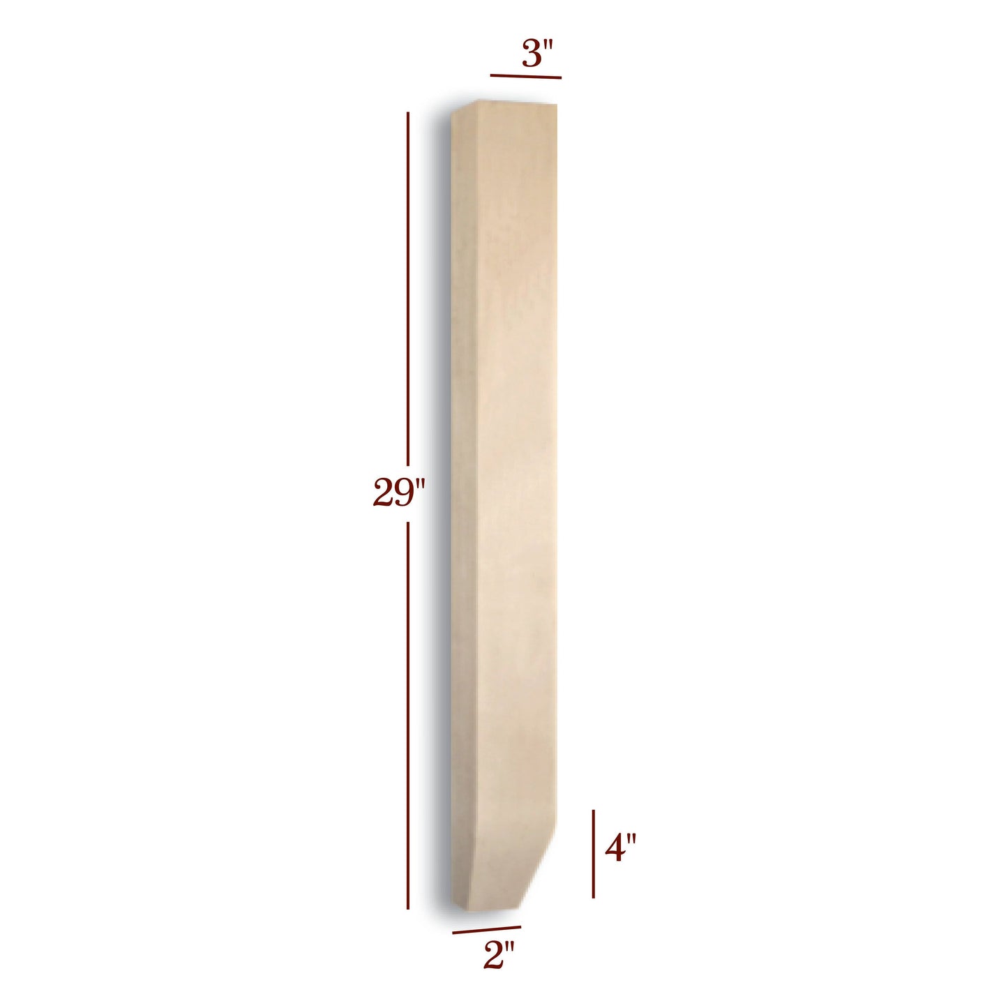 Small Shaker Tapered Farm Dining Table Leg