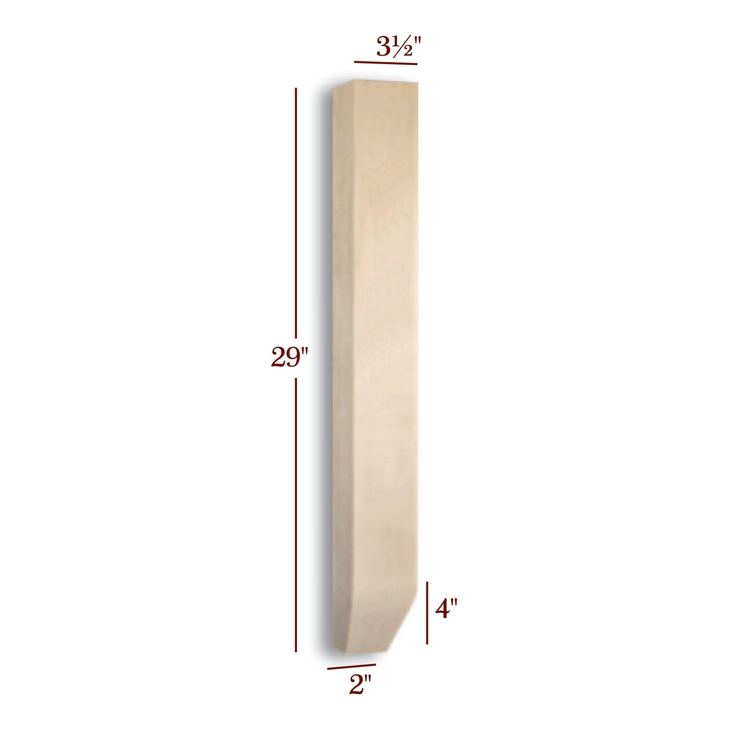 Medium Shaker Tapered Farm Dining Table Leg