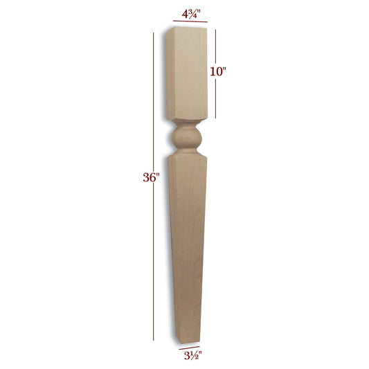 Manhattan Contemporary Massive Square Tapered Island Leg