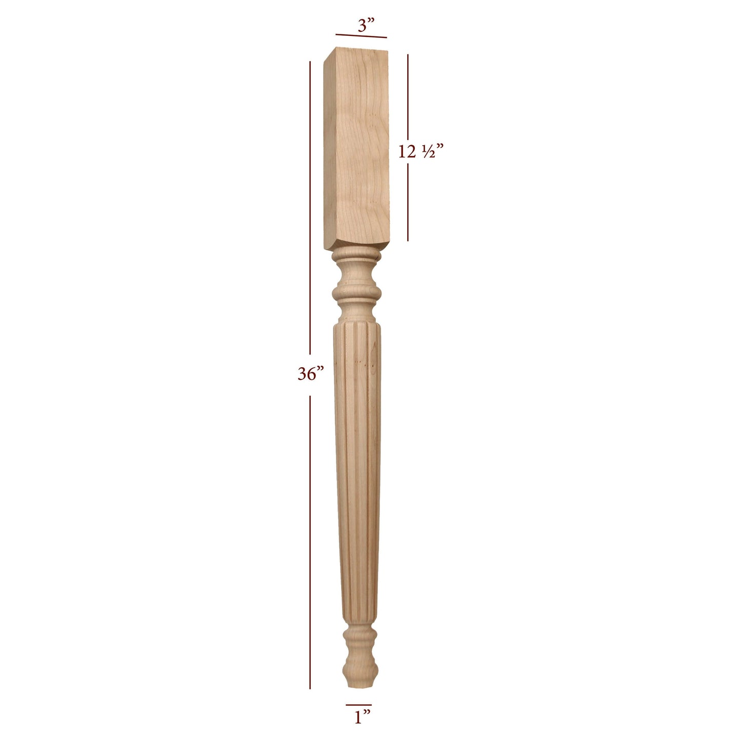 Small Hamilton Reeded Island Leg