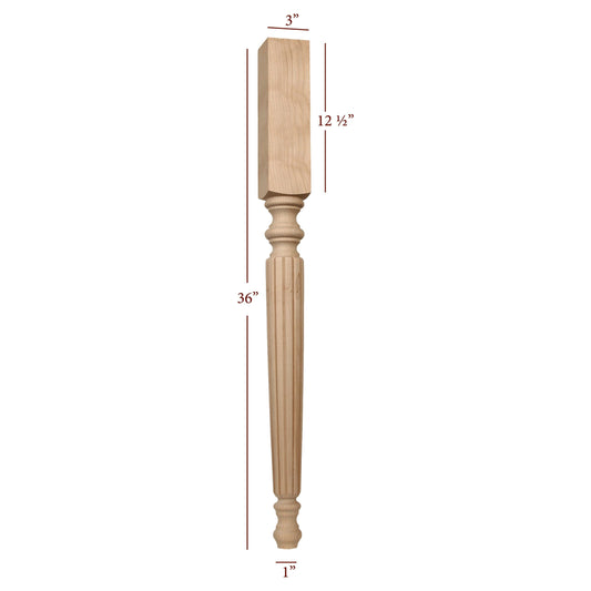 Small Hamilton Reeded Island Leg