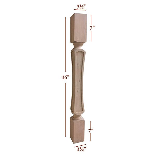 Square Emma Island Leg with Full Window