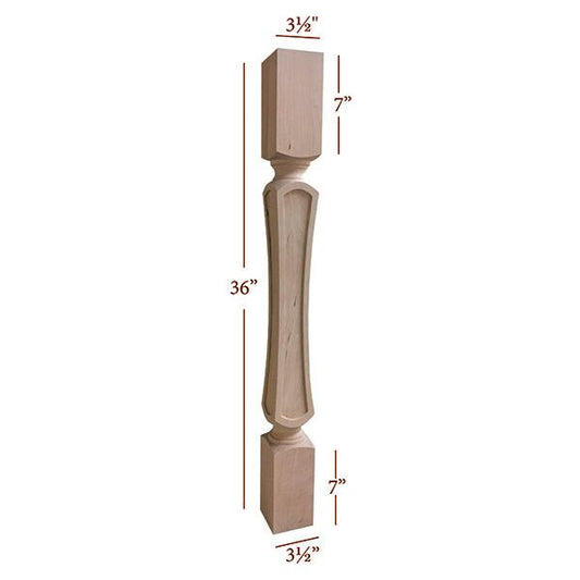 Square Emma Island Leg with Full Window