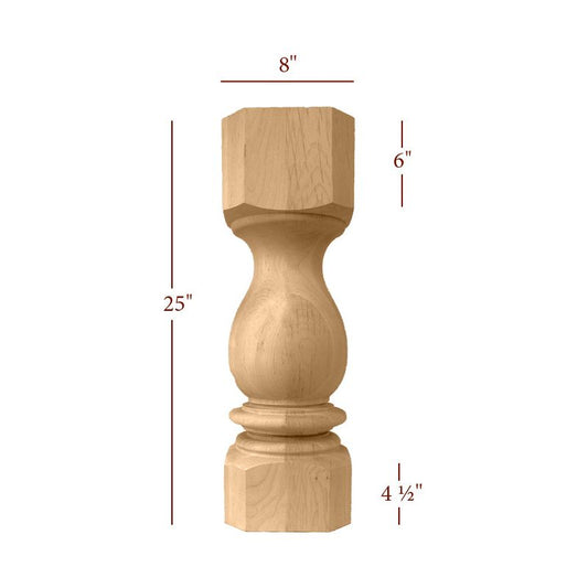 Massive Tuscan Table Pedestal Cylinder