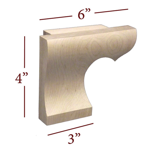 Left Straight Edge Pedestal Foot