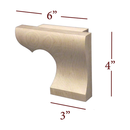 Right Straight Edge Pedestal Foot