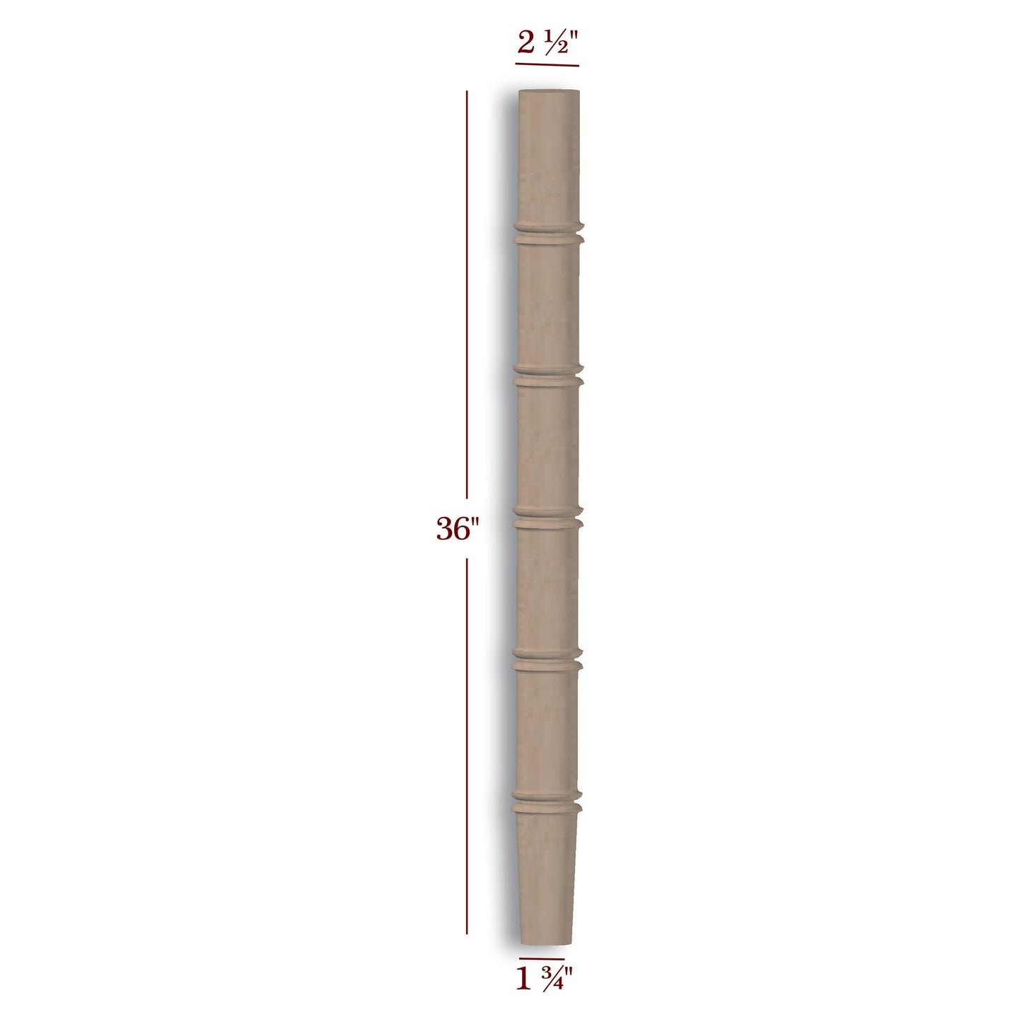 Small Straight Bamboo Vanity Leg