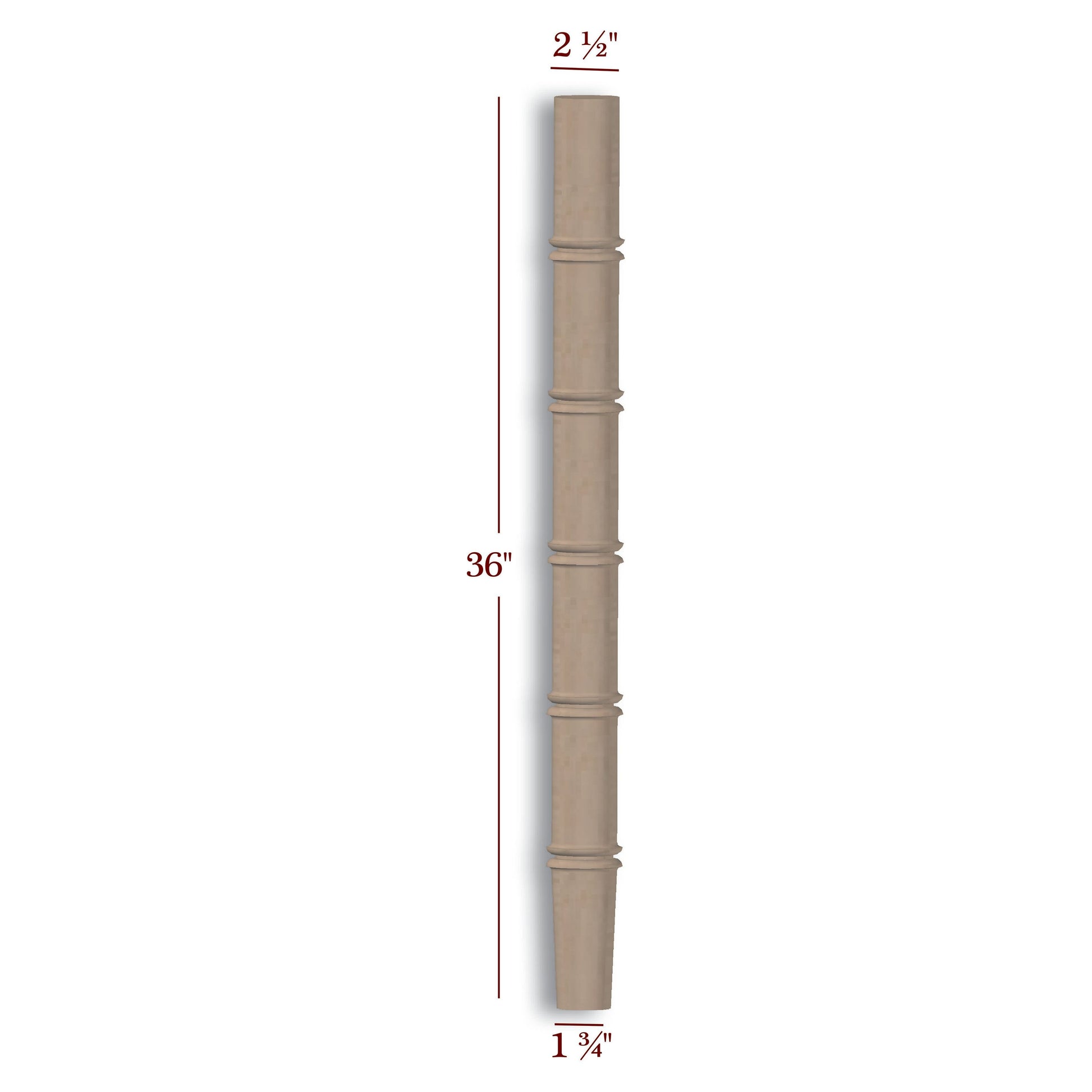 Small Straight Bamboo Vanity Leg