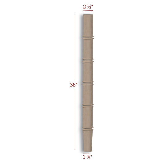 Small Straight Bamboo Vanity Leg