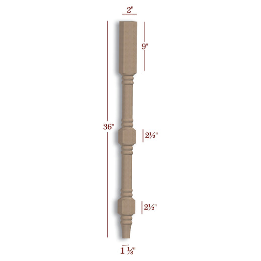 Small Huntington Traditional Vanity Leg