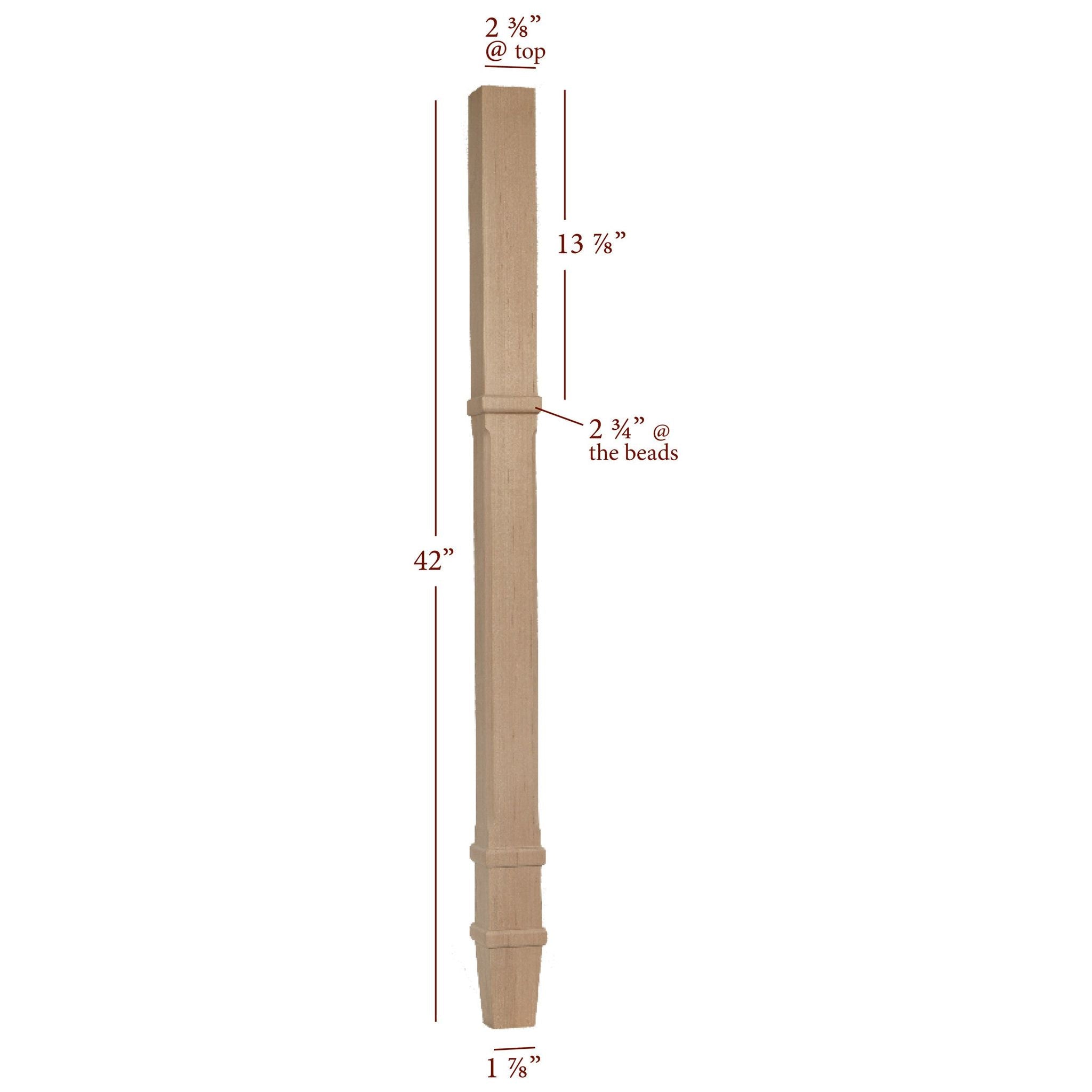 Small Contemporary Charleston Bar Post – Fancy Table Legs