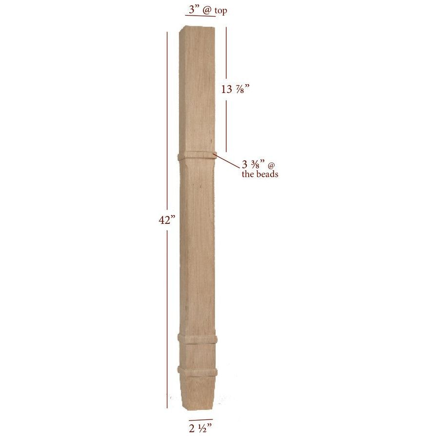 Large Contemporary Charleston Bar Post – Fancy Table Legs
