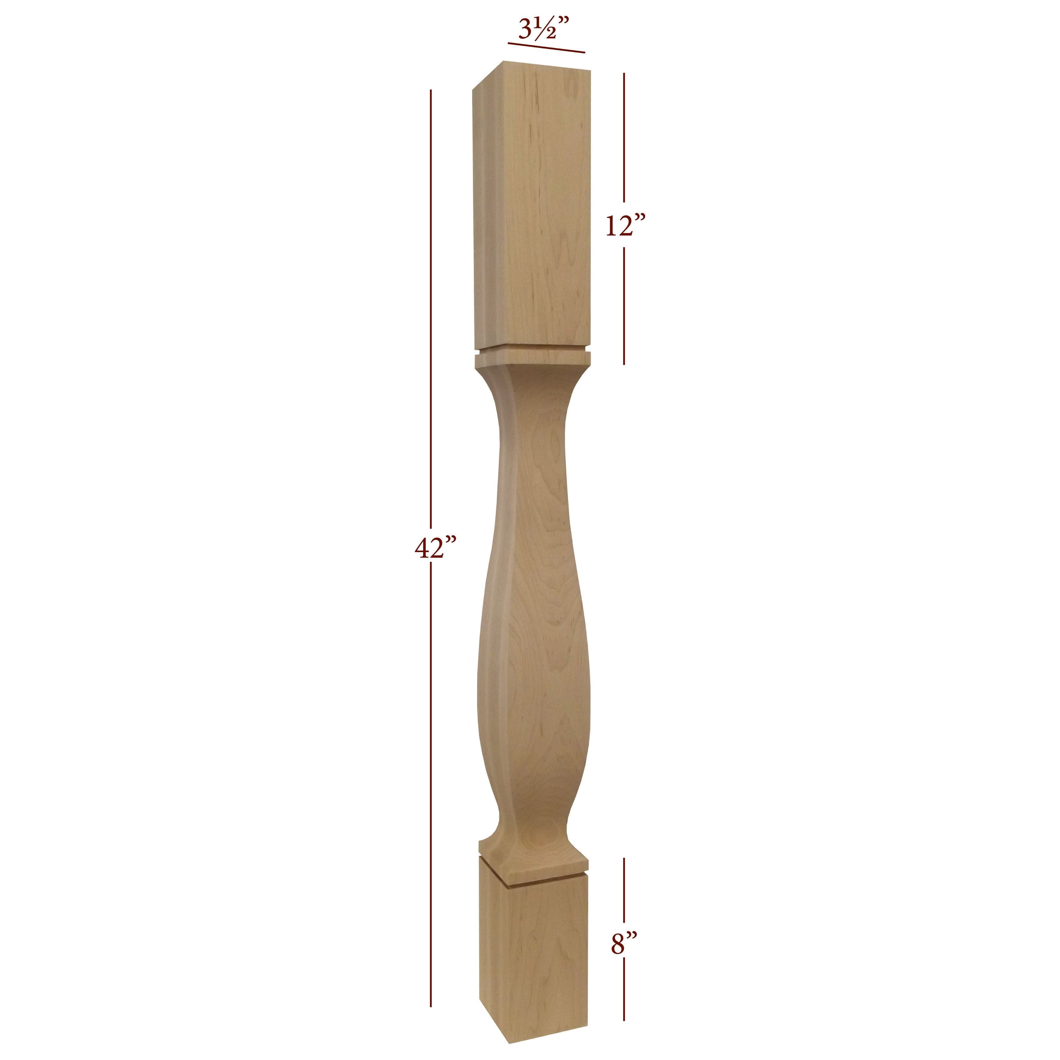 Large Square Vanderbilt Kitchen Bar Post – Fancy Table Legs