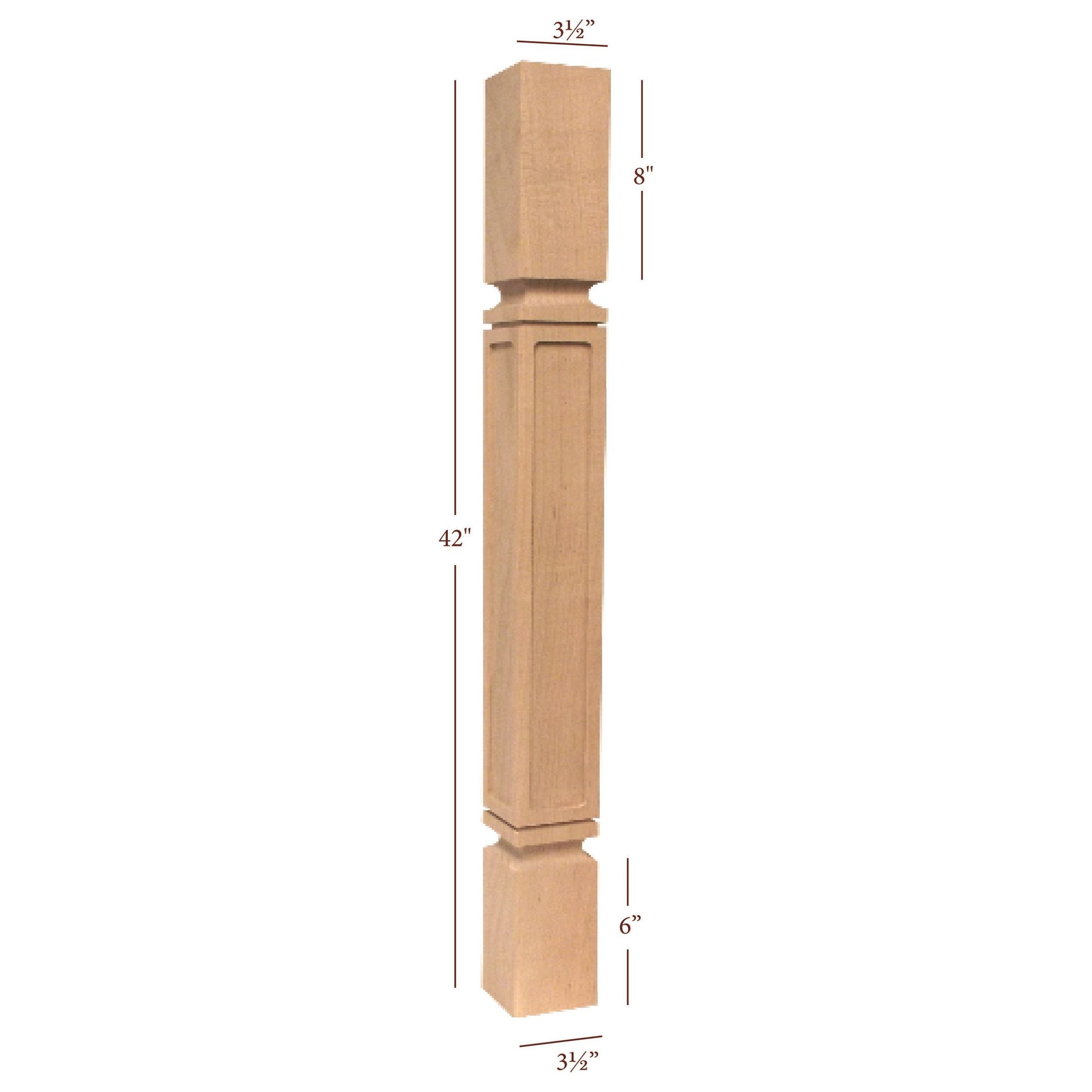 Small Recessed Mission Bar Post – Fancy Table Legs