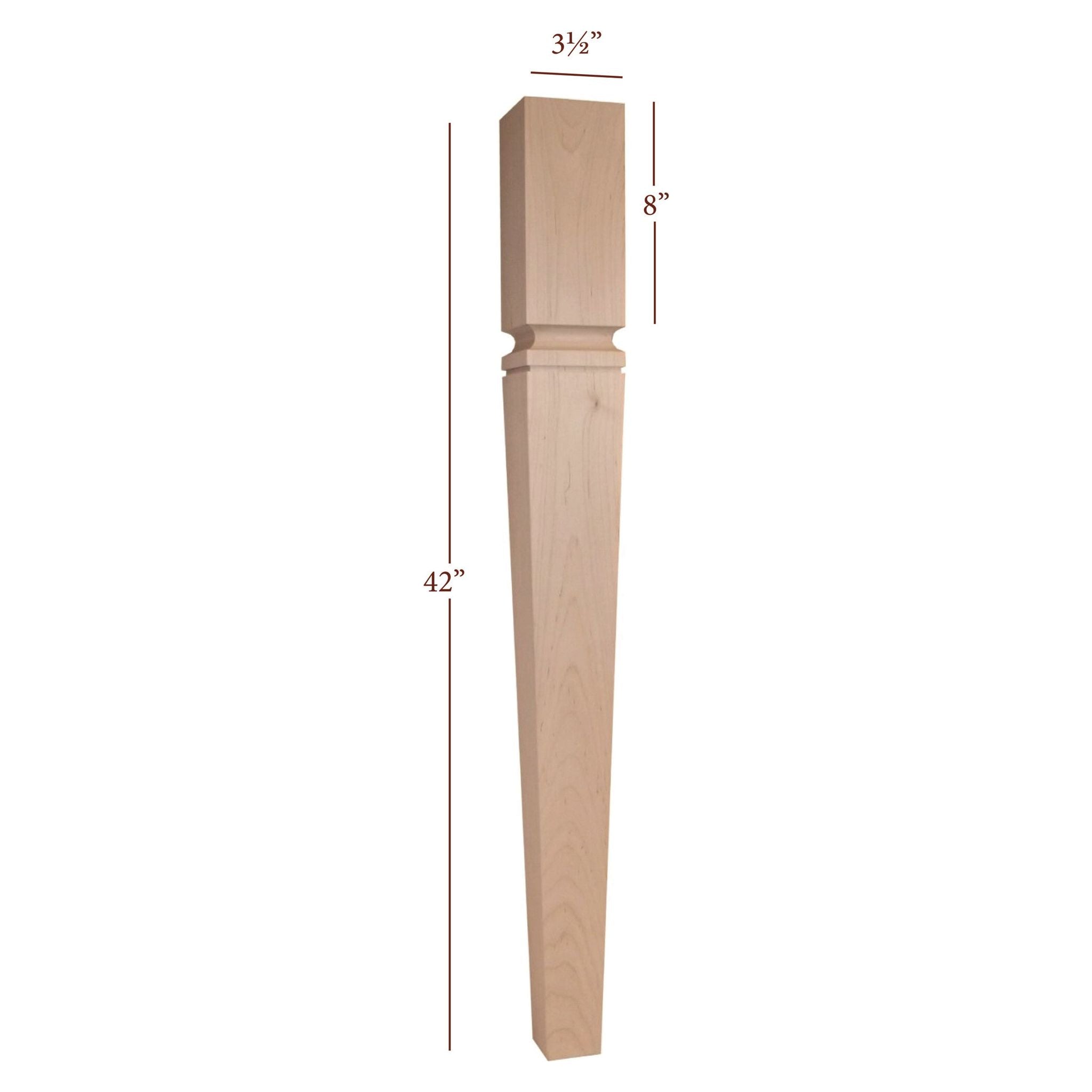 Small Tapered Mission Bar Post – Fancy Table Legs