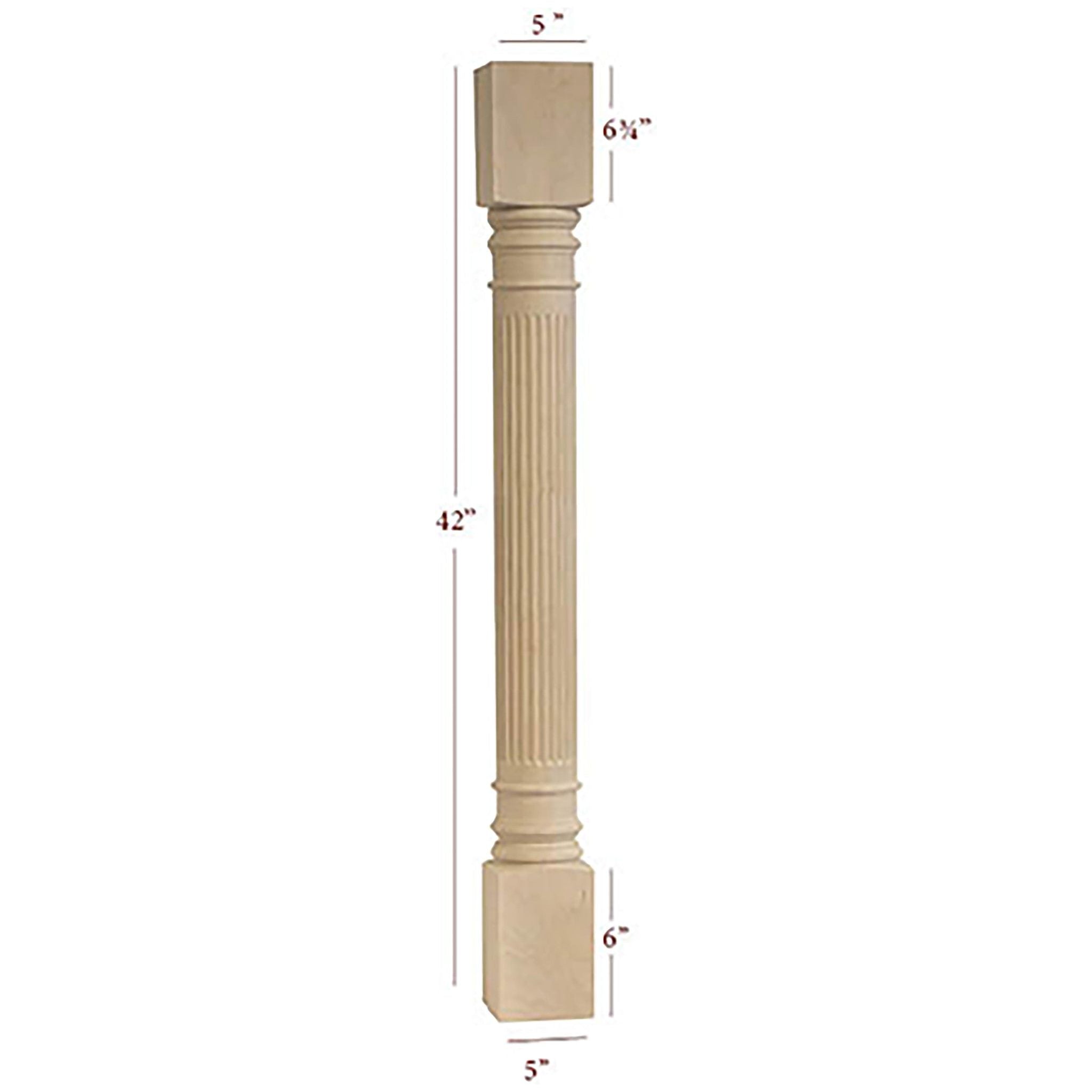 Reeded Post Massive Reeded Kimerick Bar Post – Fancy Table Legs