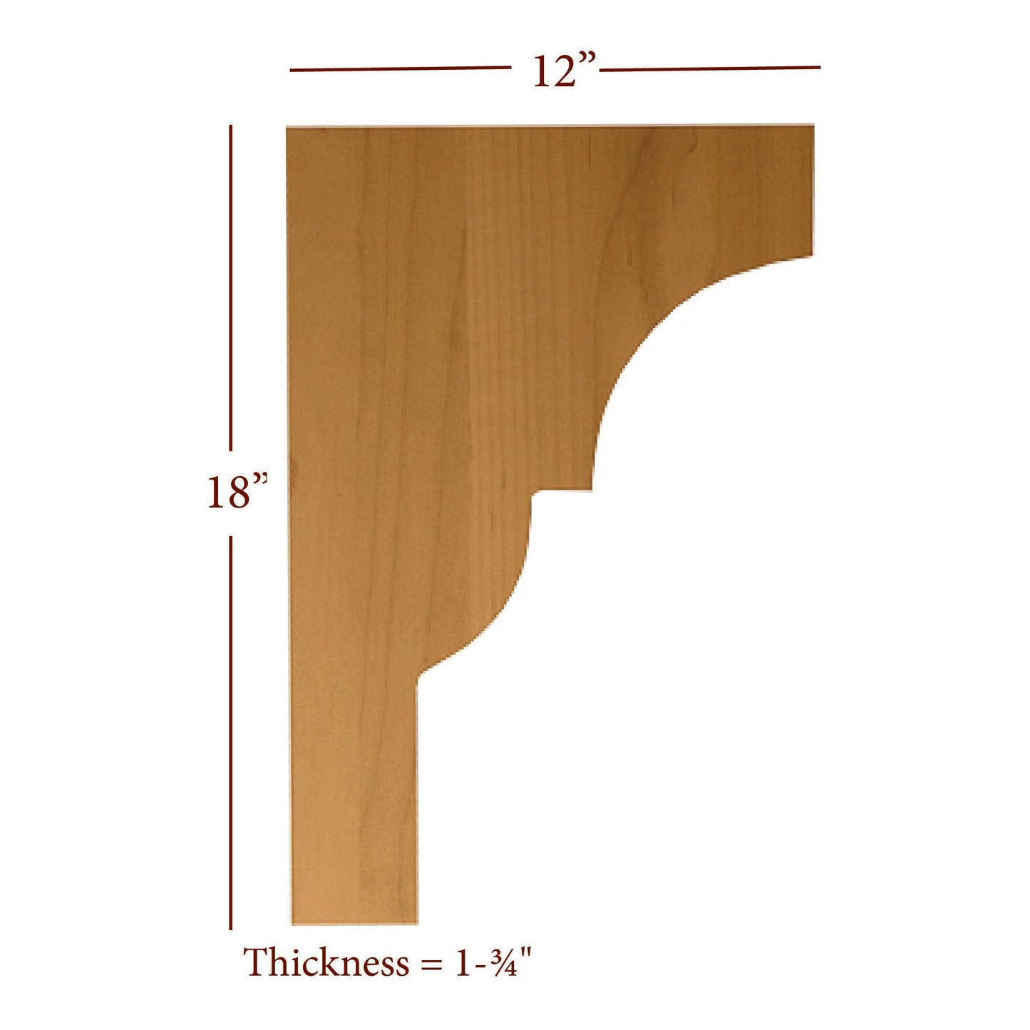 Bridge to Hutch Solid Wood Craftsman Bar Bracket