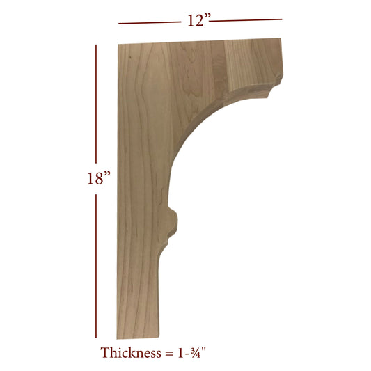 Bridge to Hutch Solid Wood Nantucket Bar Bracket