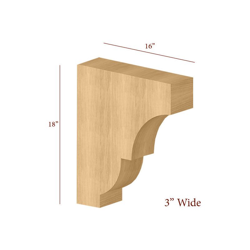 Wide Craftsman Hood Corbel