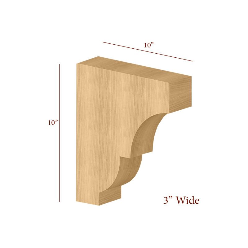 Wide Craftsman Overhang Bar Bracket