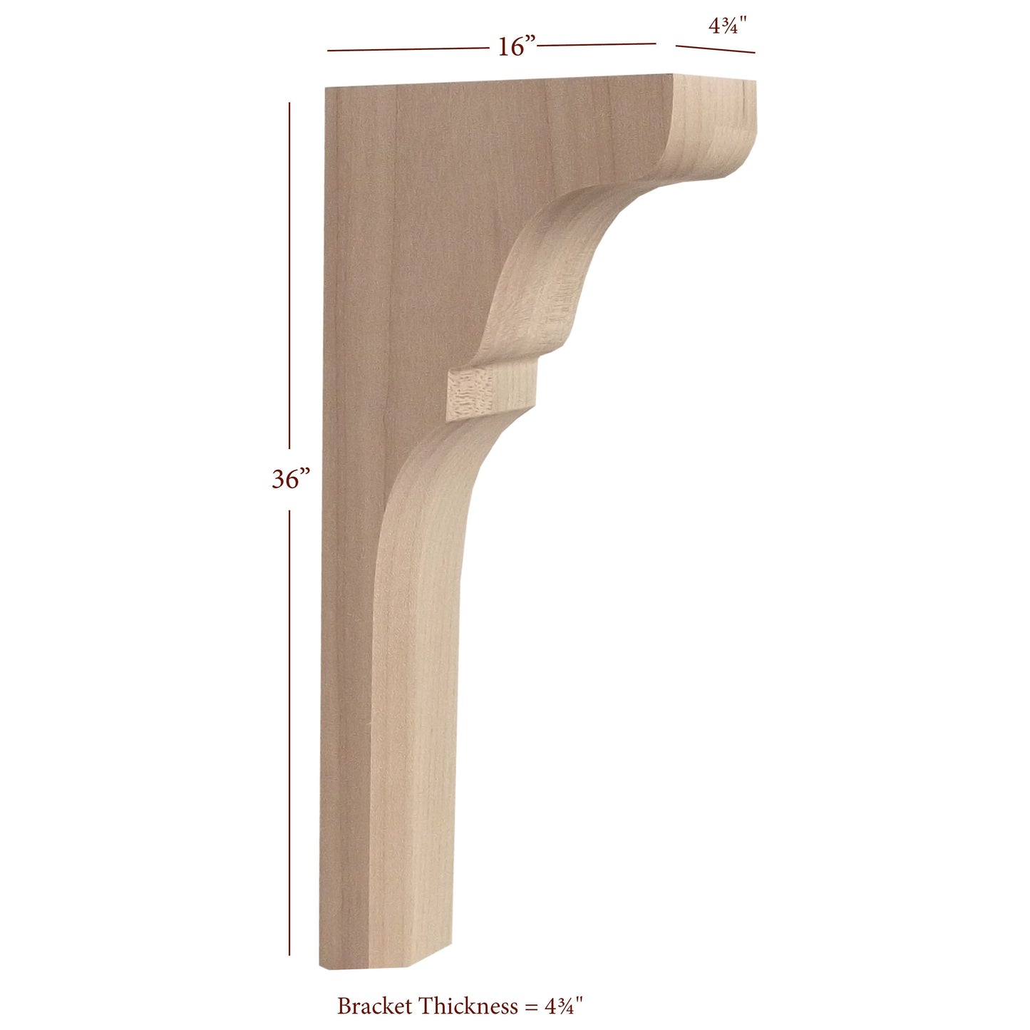 Lexington Trim to Height Massive Island Corbel or Hood Corbel