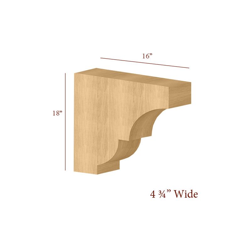 Extra Wide Craftsman Hood Corbel