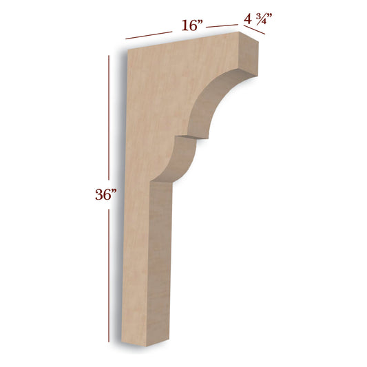 Craftsman Trim to Height Massive Island Corbel or Hood Corbel