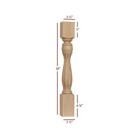 Fluted Santa Fe Dining Leg