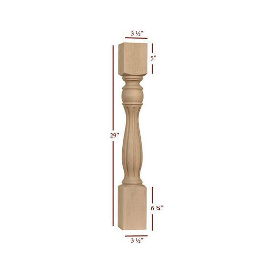 Fluted Santa Fe Dining Leg