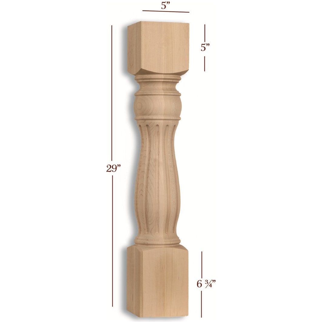 Massive Fluted Santa Fe Dining Leg – Fancy Table Legs