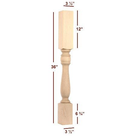 Dellinger Kitchen Island Leg – Fancy Table Legs