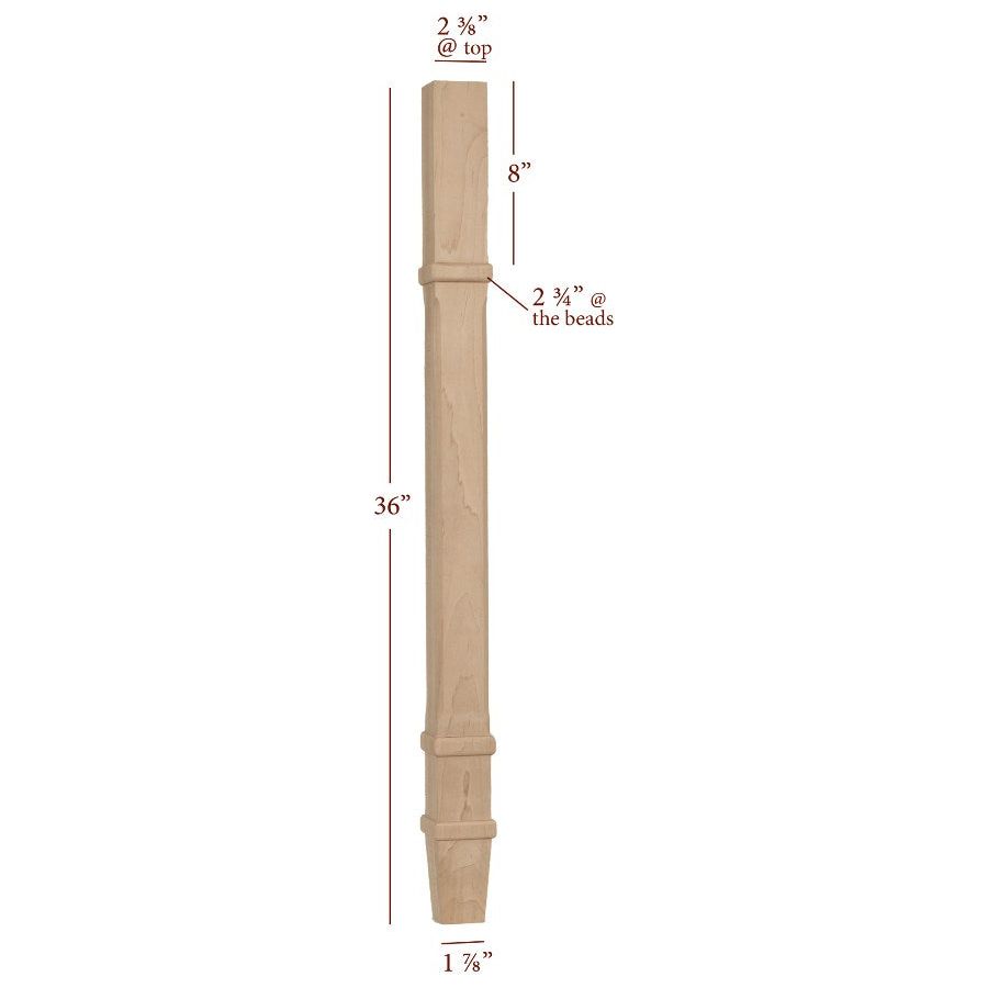 Small Contemporary Charleston Island Leg – Fancy Table Legs
