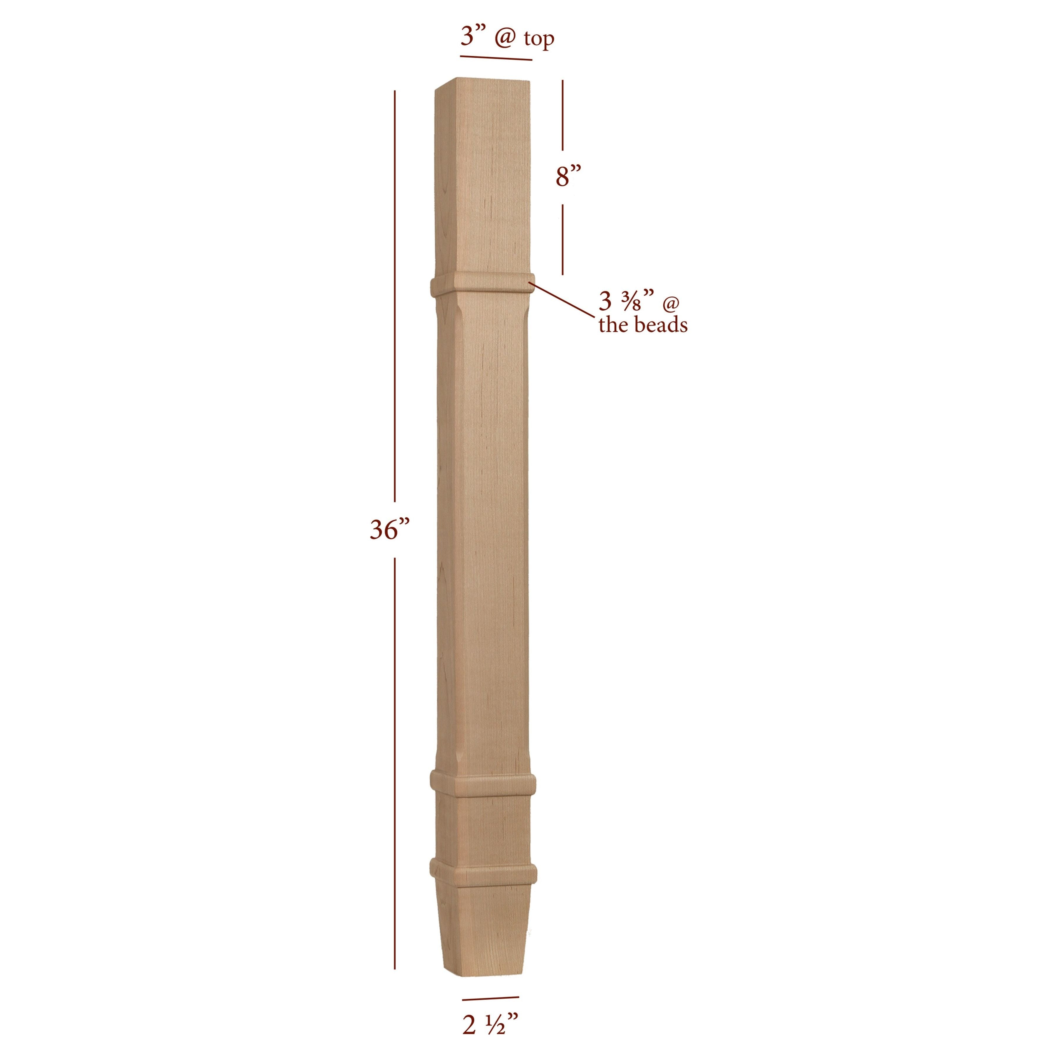 Kitchen Island Table Legs & Posts | Fancy Table Legs