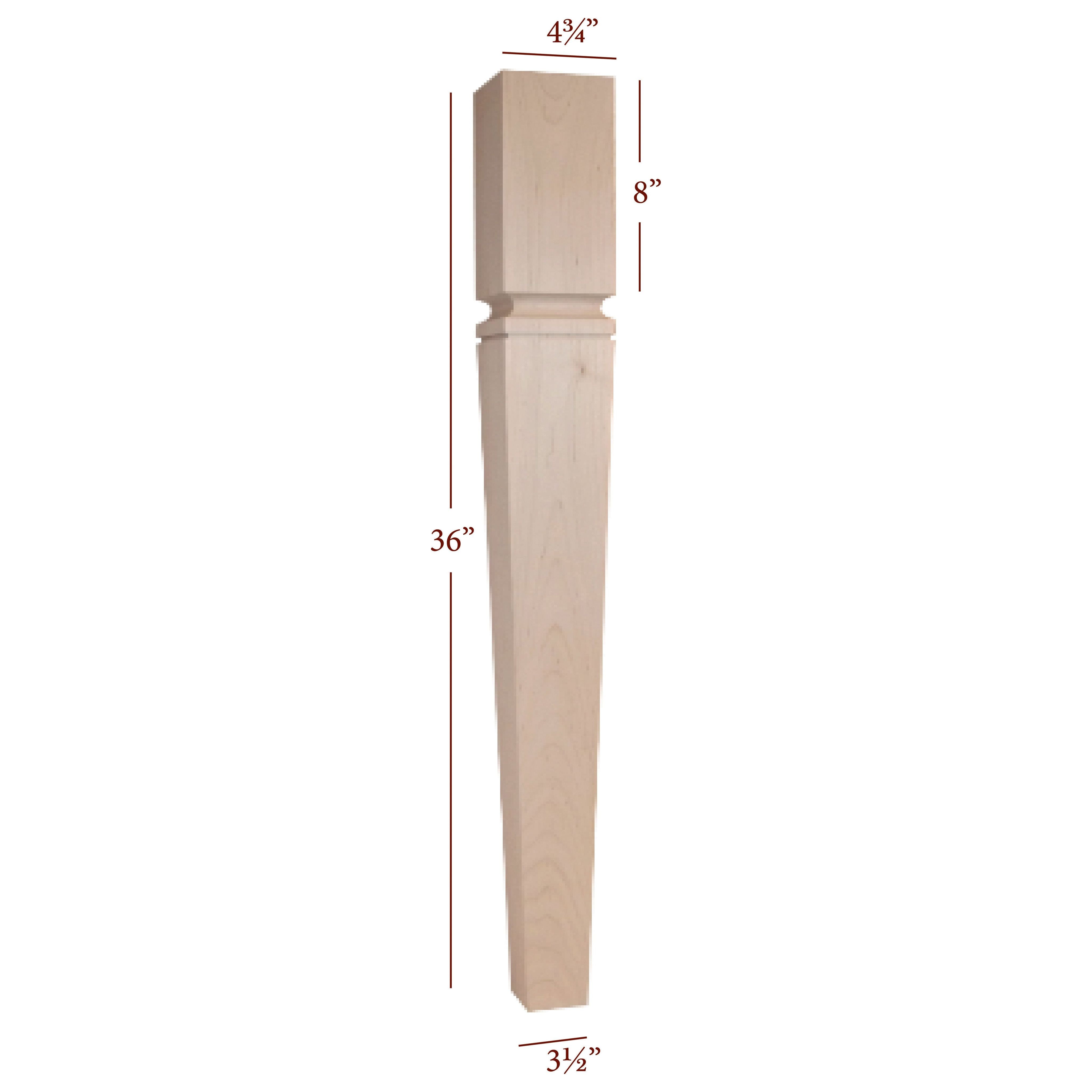Massive Tapered Mission Island Leg – Fancy Table Legs