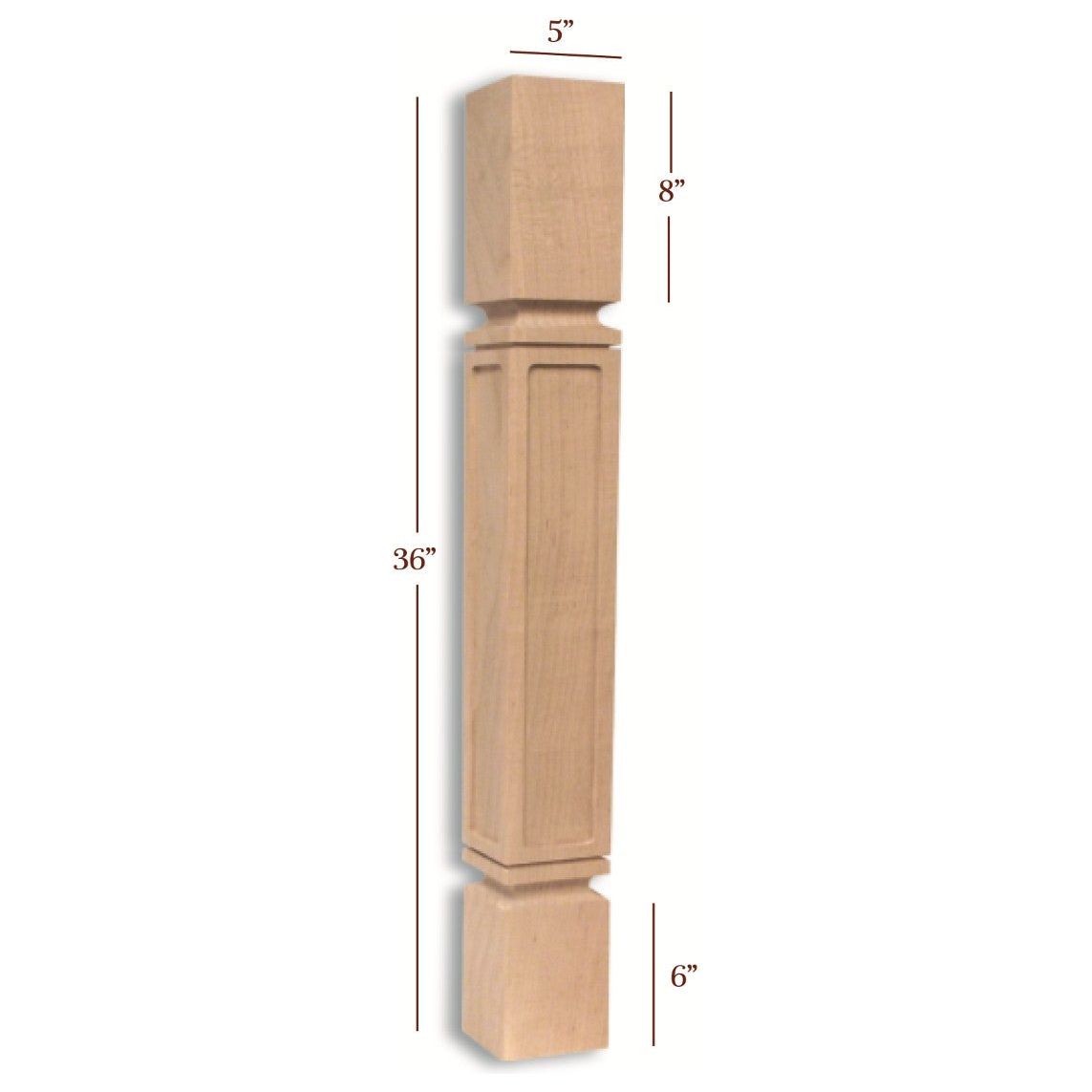 Massive Recessed Full Window Mission Island Leg – Fancy Table Legs