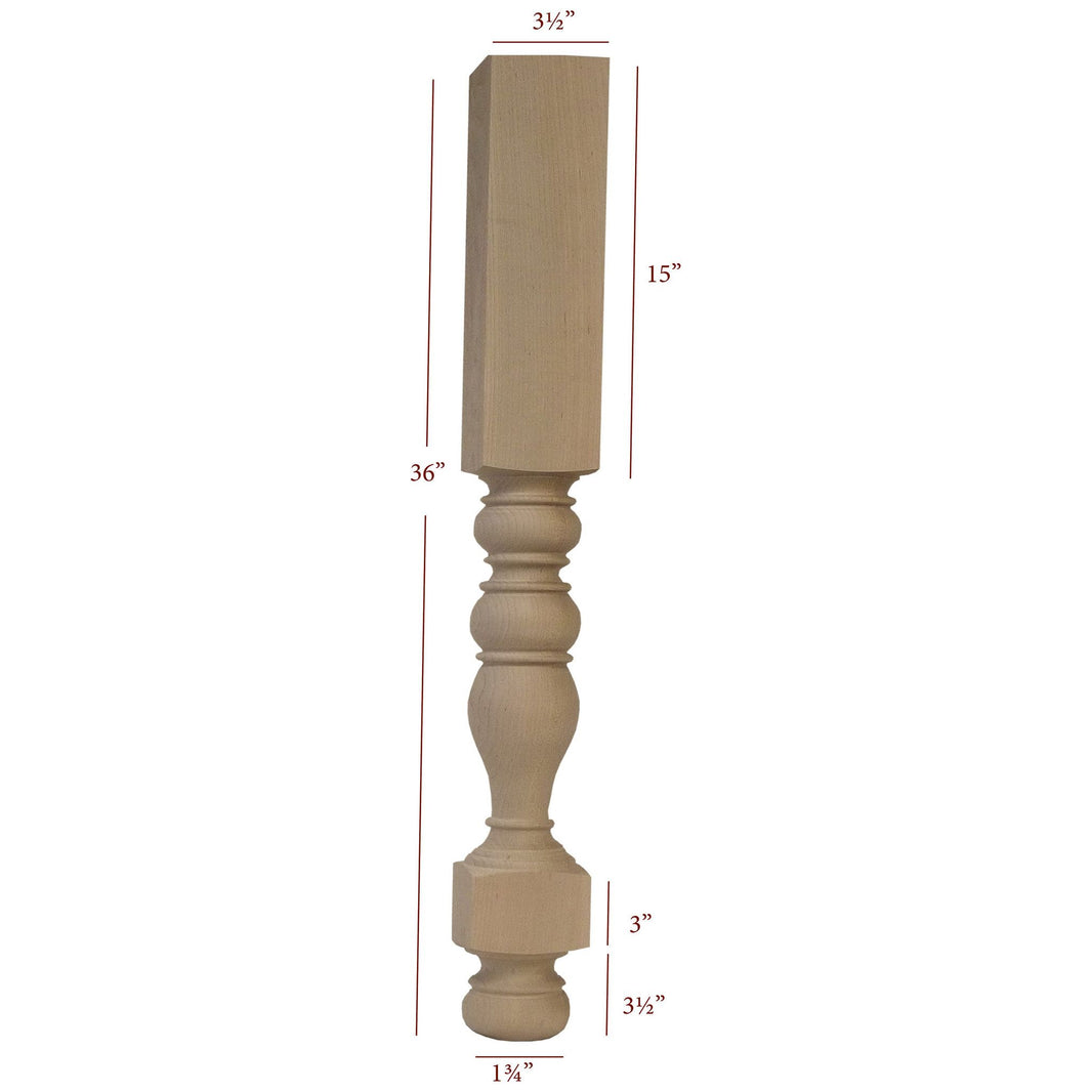 Wooden Table Legs & Posts | Fancy Table Legs