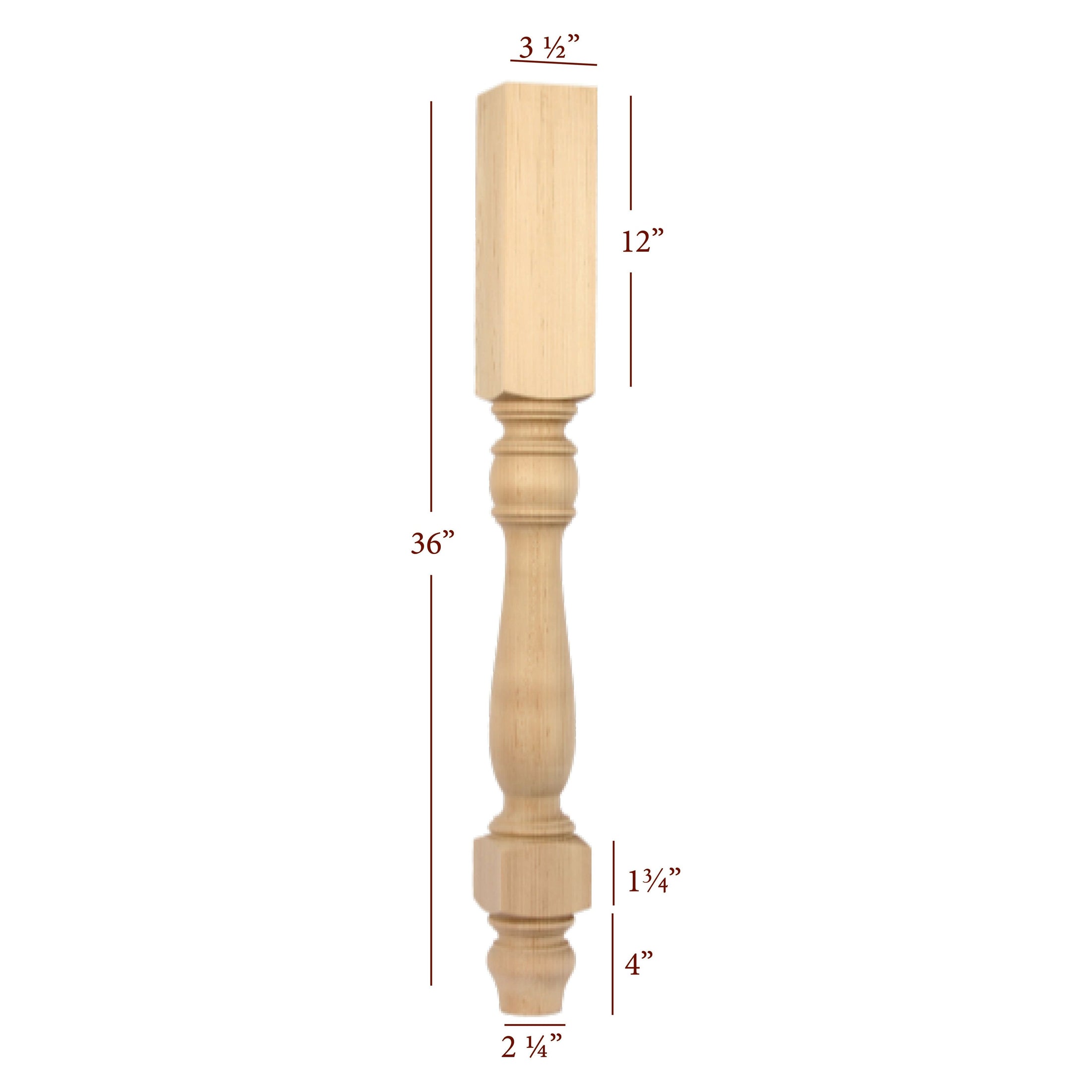 Winston Farm Island Leg – Fancy Table Legs