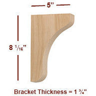 Small Solid Wood Bar Bracket
