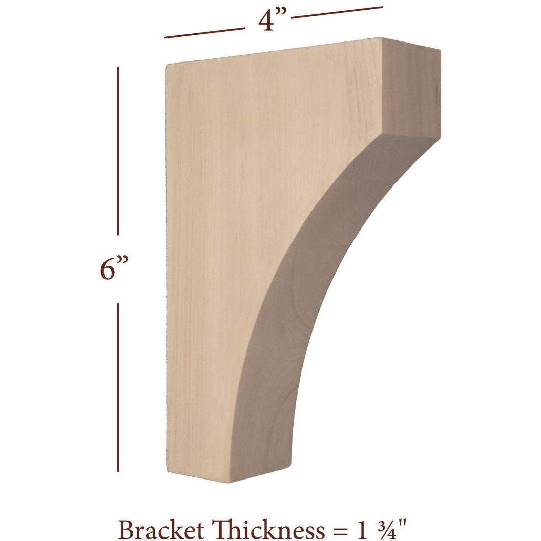 Extra Small Solid Wood Mission Bar Bracket