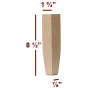 8 1/2" Tapered Shaker Furniture Foot